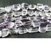 Natural Pink Amethyst Faceted Step Cut Beads Strand Length 10 Inches and Size 11.5mm to 24mm approx.